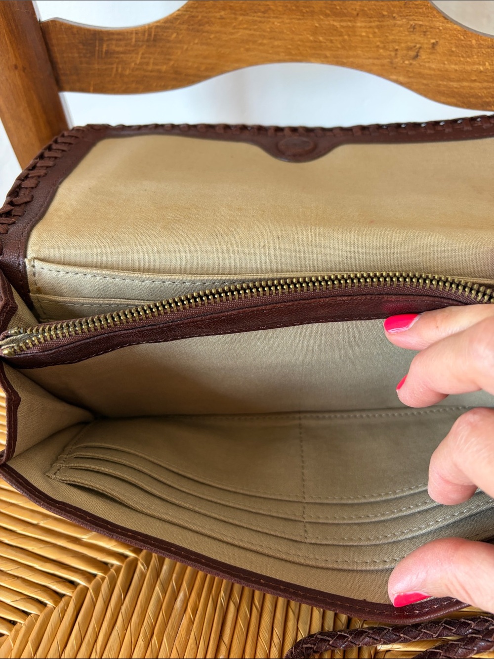 HOBO Dark Brown Leather Wristlet Clutch - Picture 4 of 13